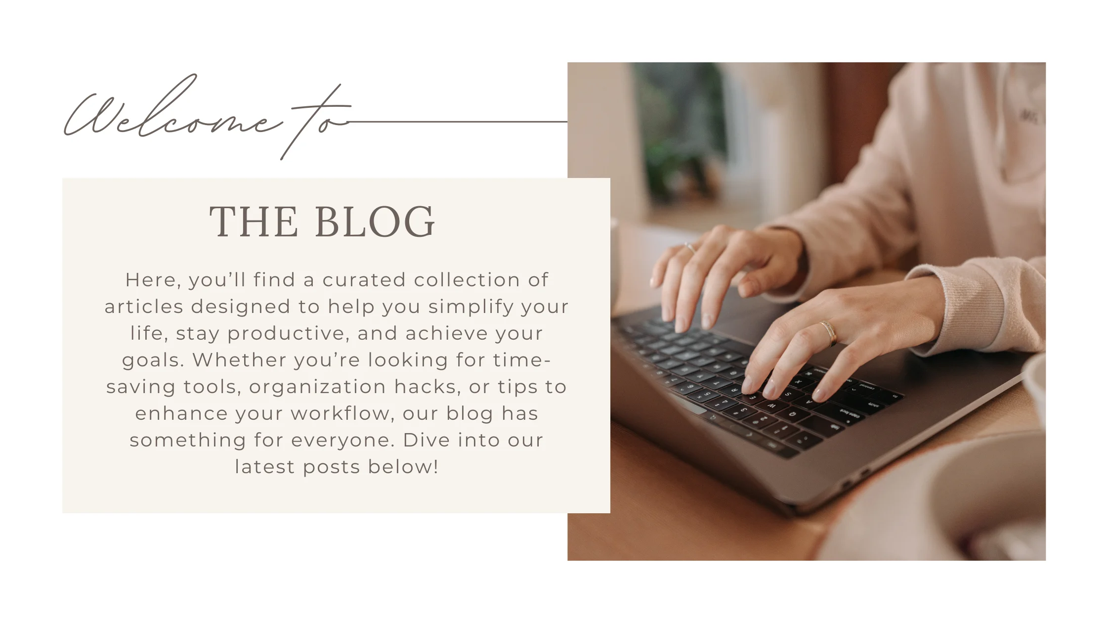 Blog Welcome Examples Blog - The Clever Edit