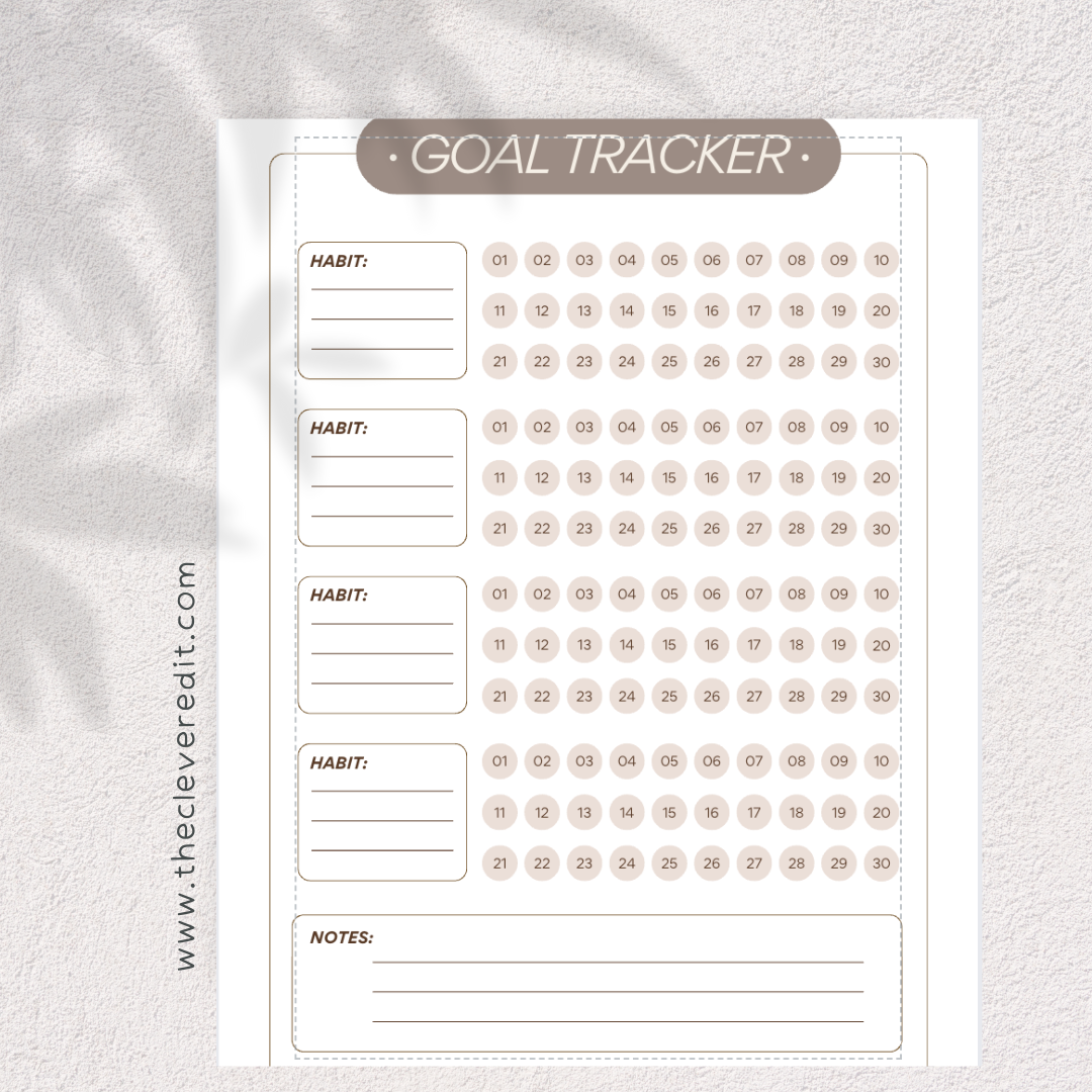 Monthly Goal Tracker (Free)