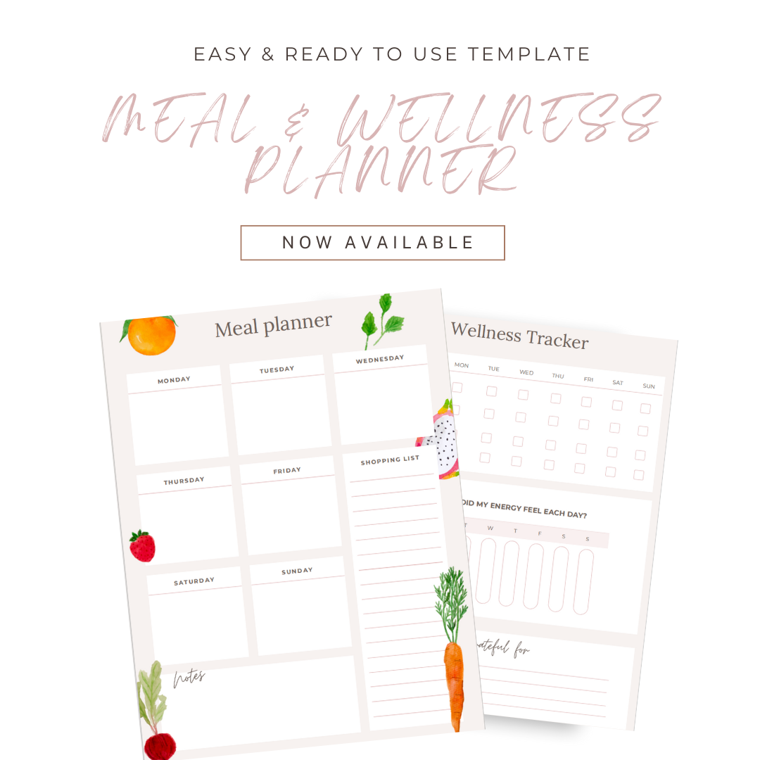 Weekly Meal + Wellness Planner Printable